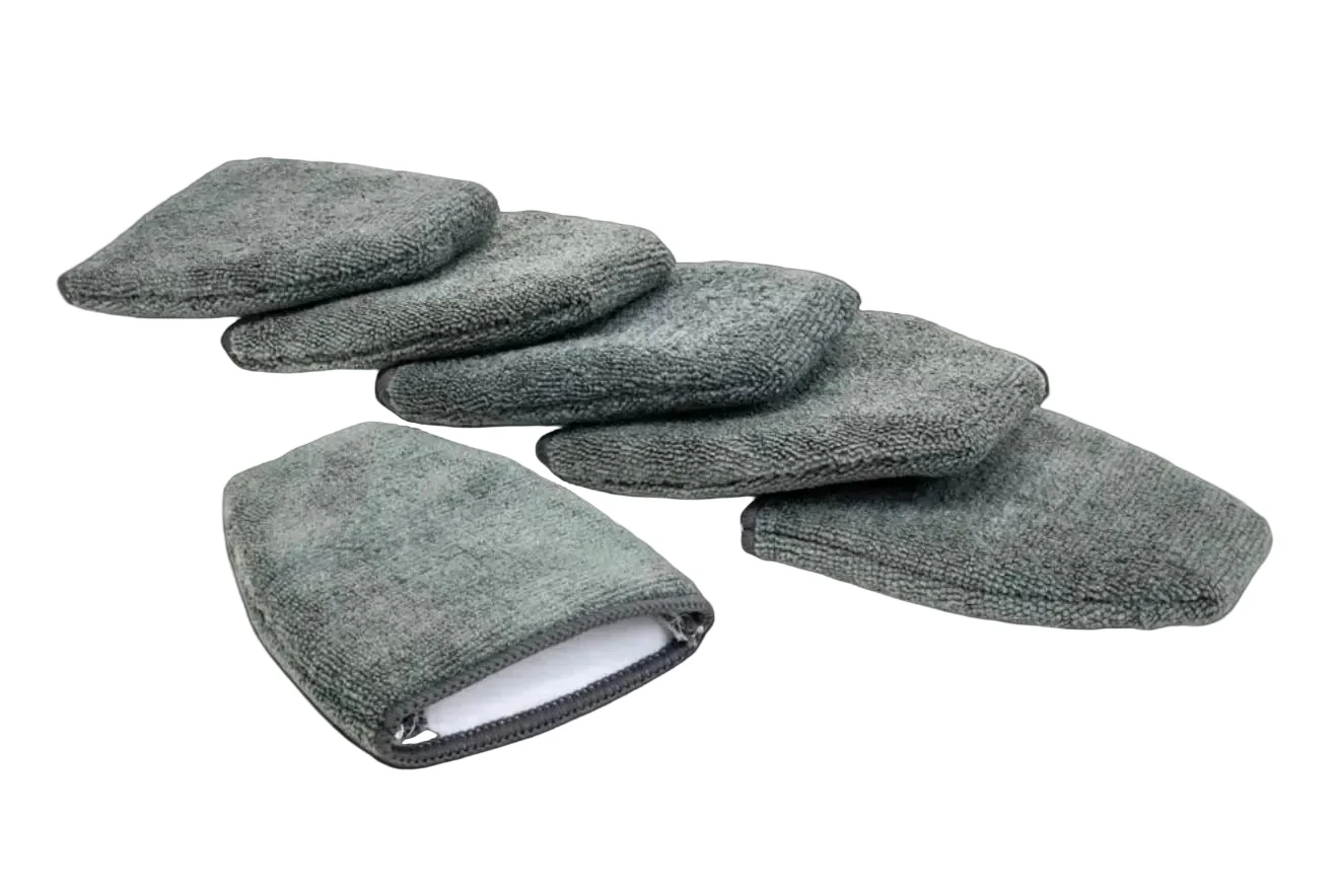 Auto Fiber [Finger Applicator] Microfiber Fingertip Mitt Applicator (5 in. x 4 in.) 6 pack