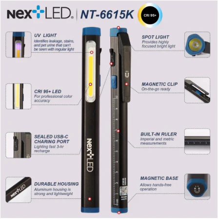 NextLED 3-in-1 Auto Detailing Pen Light - NT-6615K - Image 2