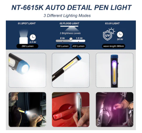 NextLED 3-in-1 Auto Detailing Pen Light - NT-6615K - Image 3