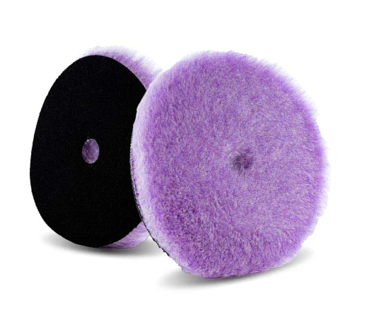 Lake Country Purple Foamed Knitted Wool Pads - 5" x .75"